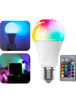 Hace Bazaar Akıllı Rgb LED Ampul LED Uzaktan Kumandalı Renk Değiştiren Ampul - HCB1239066-9251