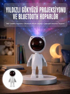 Hace Bazaar Gün Batımı Lambası Işık Arka Plan Projektör Sevimli Astronot Enerji Tasarrufl - HCB1232825-9