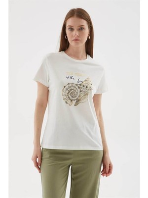 Mavi Fashıon Frıends Kadın Baskılı T-Shirt 25Y0398K1
