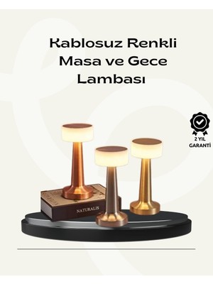 Hace Bazaar Modern Usb'li Kablosuz Masa Lambası – Minimalist Tasarım 3 Farklı Parlaklık - HCB1239485-5400