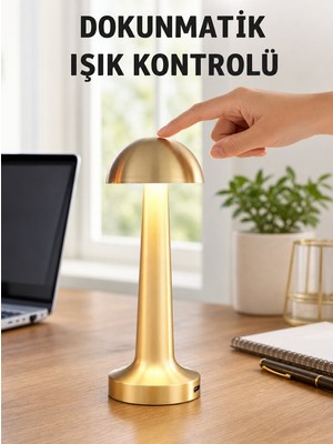 Hace Bazaar Modern Tasarım Şarjlı Masa Lambası – 1800 Mah Batarya Yeni Nesil - HCB1238553-6877