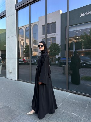Klasik Krep Ikili Abaya Takım