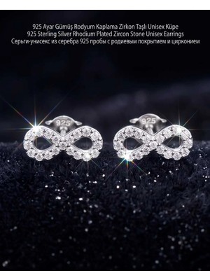 Begonia Accessories 925 Ayar Gümüş Rodyum Kaplama Zirkon Taşlı Minimal Halka ve Çivi Küpe Kadın Lüks Tasarım Şık Günlük Kullanım Gümüş Küpe ÇEŞITLERI-108-1C