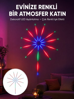 Hace Bazaar Uygulama Destekli Rgb LED Havai Fişeek Duvar Aydınlatması Yeni Nesil - HCB1238491-2738