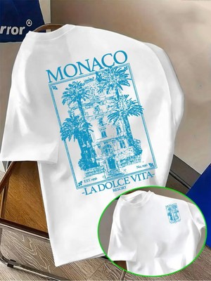 L'eivor Monaco La Dolce Vita Baskılı Pamuk Erkek Tişört