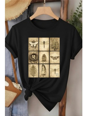 L'eivor Habitat Tasarım Baskılı Kadın Pamuk T-Shirt