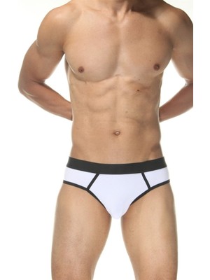 Aesco Beyaz Jockstrap Erkek  Iç Giyim