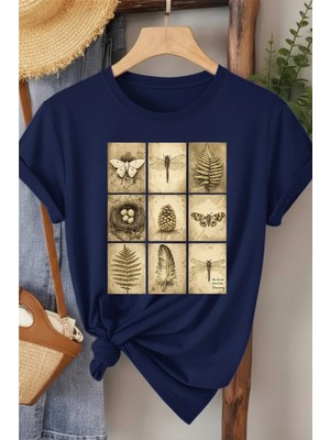 L'eivor Habitat Tasarım Baskılı Kadın Pamuk T-Shirt
