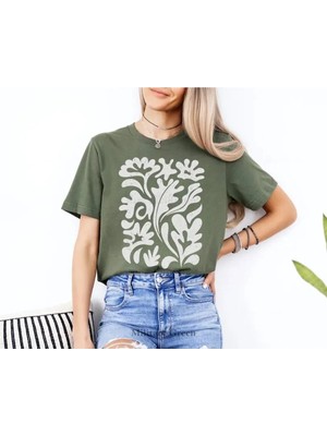 L'eivor Matisse Flowers Baskılı Kadın Pamuk T-Shirt