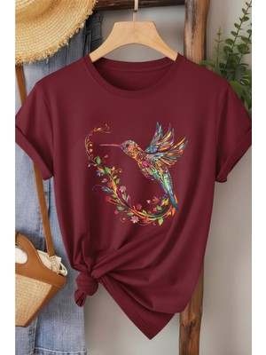 L'eivor Sinek Kuşu Özel Tasarım Baskılı Kadın T-Shirt