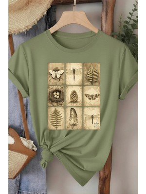 L'eivor Habitat Tasarım Baskılı Kadın Pamuk T-Shirt