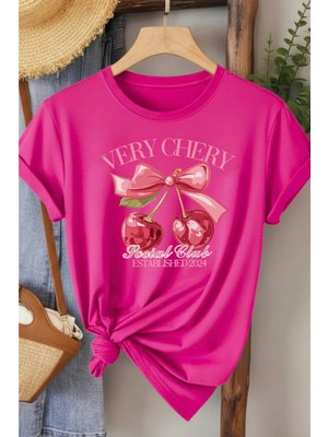 L'eivor Very Cherry Baskılı Pamuk T-Shirt