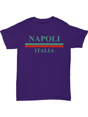 L'eivor Napoli Italia Baskılı Pamuk T-Shirt