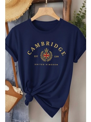 L'eivor Cambridge Baskılı Pamuk Kadın Tişört