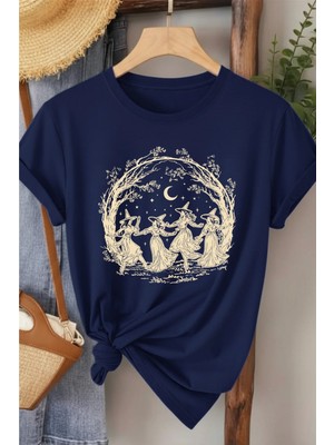 L'eivor Cadılar Birliği Baskılı Kadın Pamuk T-Shirt