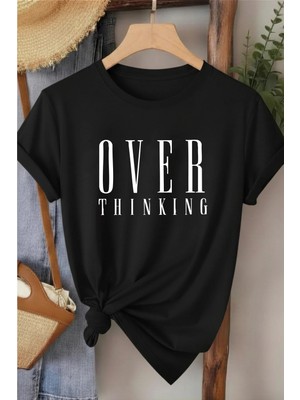 L'eivor Over Thinking Baskılı Kadın T-Shirt
