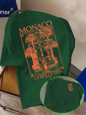 L'eivor Monaco La Dolce Vita Baskılı Pamuk Erkek Tişört