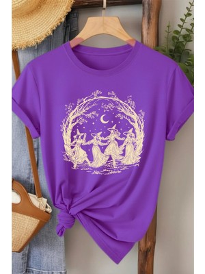 L'eivor Cadılar Birliği Baskılı Kadın Pamuk T-Shirt
