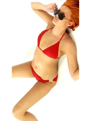 Aesco B120606 Ateş Kırmızısı Bikini Takım
