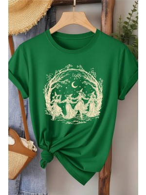 L'eivor Cadılar Birliği Baskılı Kadın Pamuk T-Shirt