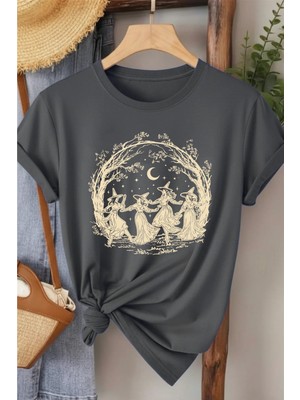 L'eivor Cadılar Birliği Baskılı Kadın Pamuk T-Shirt