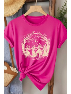 L'eivor Cadılar Birliği Baskılı Kadın Pamuk T-Shirt