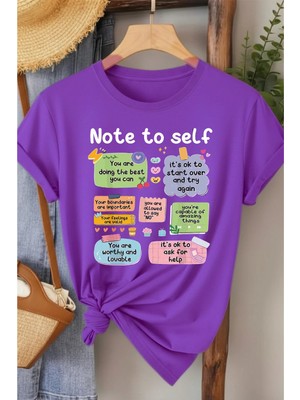 L'eivor Note To Self Baskılı Kadın T-Shirt