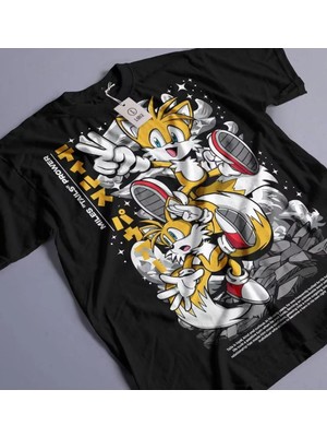 L'eivor Miles "tails" Prower Baskılı Pamuk T-Shirt