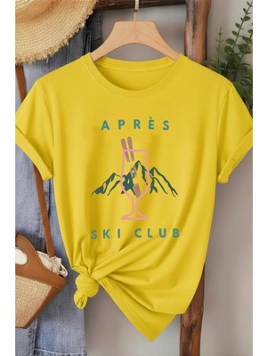 L'eivor Apres Ski Club Baskılı Kadın T-Shirt
