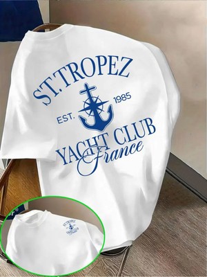 L'eivor St. Tropez Yacht Club Baskılı Pamuk Tişört