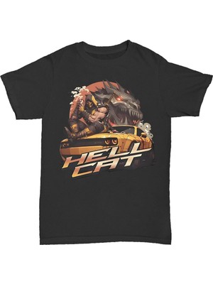 L'eivor Scorpion - Hell Cat Baskılı Pamuk T-Shirt