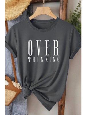 L'eivor Over Thinking Baskılı Kadın T-Shirt