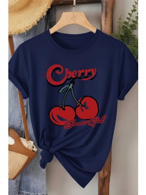 L'eivor Cherry Sweat Girl Baskılı Kadın T-Shirt