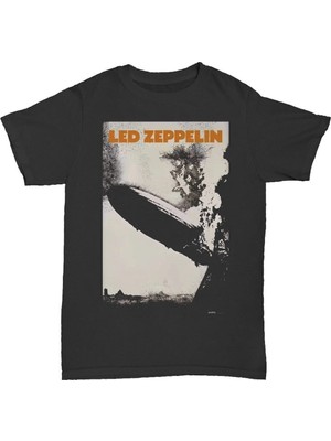 L'eivor LED Zeppelın Erkek Siyah Pamuk T-Shirt