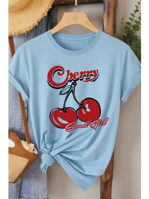 L'eivor Cherry Sweat Girl Baskılı Kadın T-Shirt