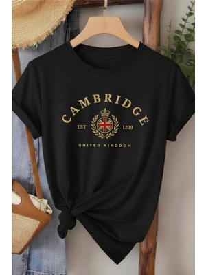 L'eivor Cambridge Baskılı Pamuk Kadın Tişört