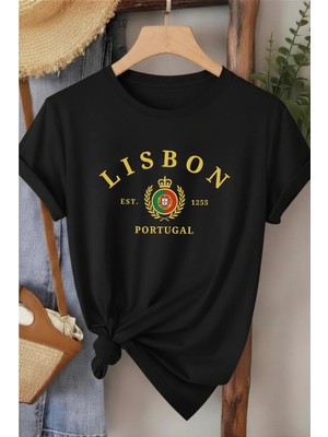 L'eivor Lisbon Baskılı Pamuk Kadın Tişört