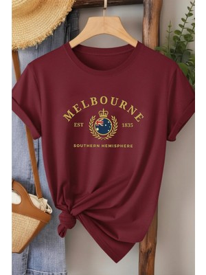 L'eivor Melbourne Baskılı Pamuk Kadın Tişört