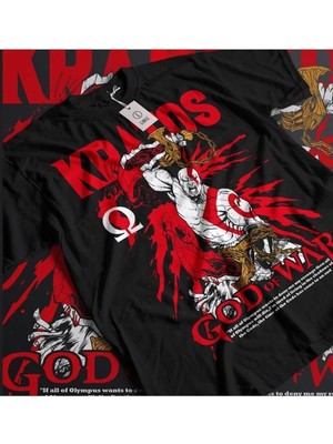 L'eivor Kratos God Of War Baskılı Pamuk T-Shirt