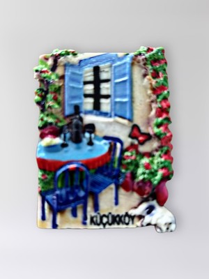 Mundy Küçükköy Polyester Kabartmalı Magnet 5 x 6,5 cm Dekoratif Hediyelik Buzdolabı Süsü (KOD:1678)