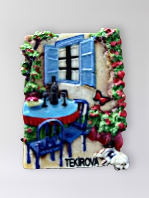 Mundy Tekirova Polyester Kabartmalı Magnet 5 x 6,5 cm Dekoratif Hediyelik Buzdolabı Süsü (KOD:1675)