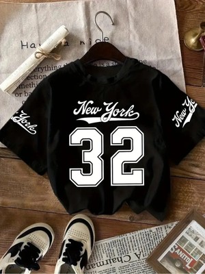 L'eivor New York 32 Baskılı Kadın Pamuk T-Shirt