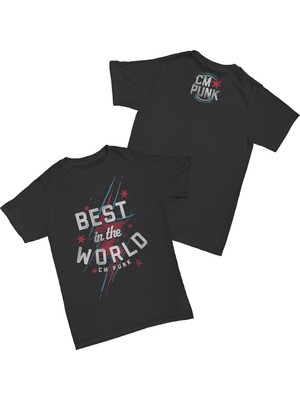 L'eivor cm Punk Hell Froze Over Baskılı Pamuk T-Shirt