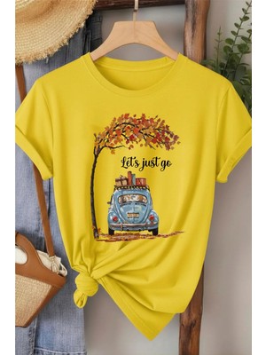 L'eivor Lets Go Baskılı Kadın Beyaz T-Shirt