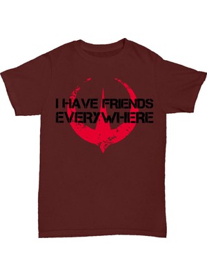 L'eivor I Have Friends Everywhere Baskılı Pamuk T-Shirt