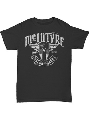 L'eivor Drew Mcintyre Scottish Warrior Baskılı Siyah Erkek Pamuk T-Shirt