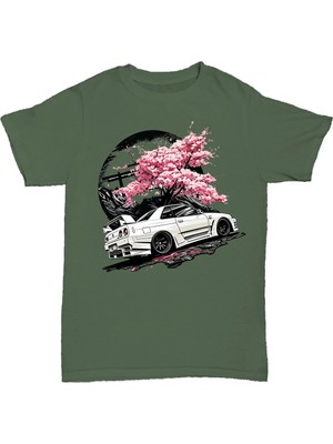 L'eivor Sakura Drift Baskılı Erkek Pamuk T-Shirt