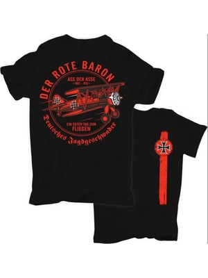 L'eivor Red Baron Baskılı Erkek Pamuk T-Shirt