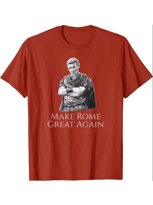 L'eivor Gaius Julius Caesar Make Rome Great Again Baskılı Erkek Pamuk T-Shirt