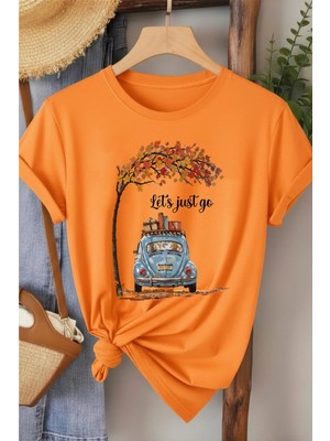 L'eivor Lets Go Baskılı Kadın Beyaz T-Shirt